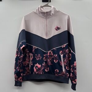 Nike Zip Up Sweater - Pink and Gray‎ Floral